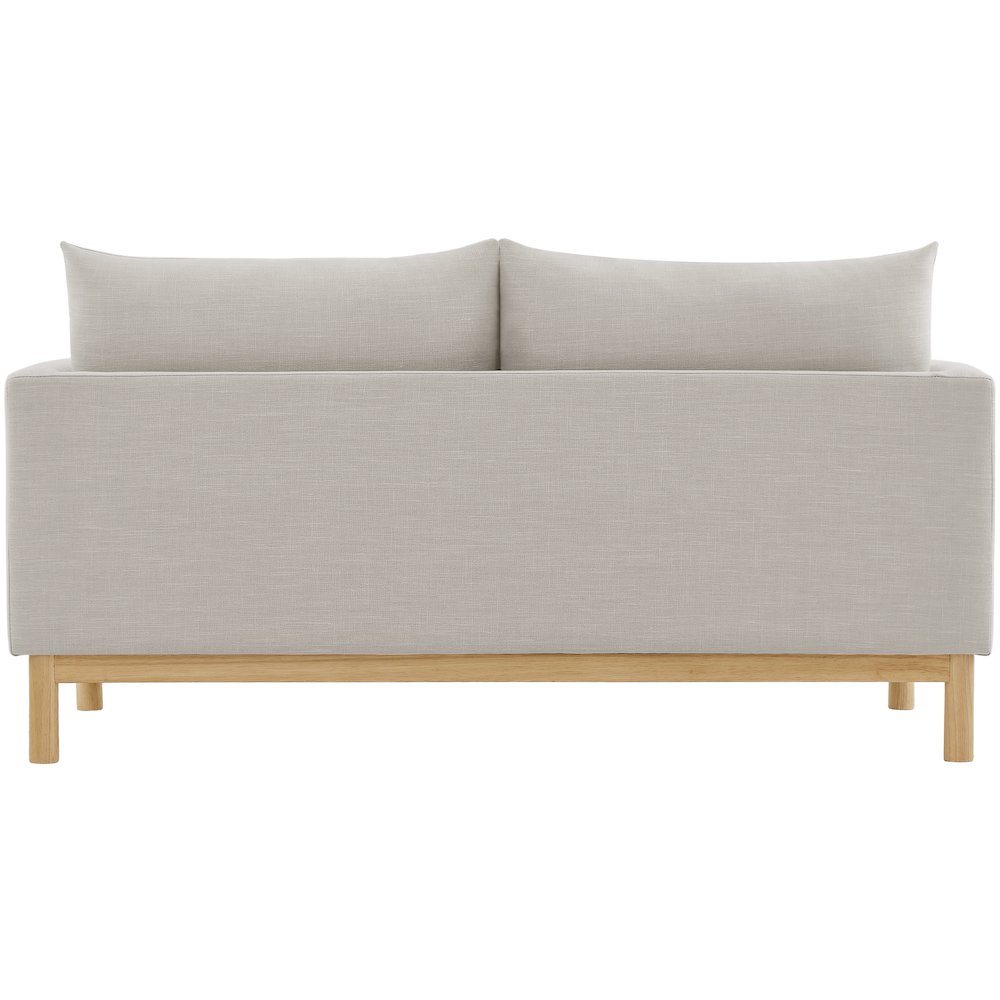 Langham Beige Linen Textured Fabric Loveseat
