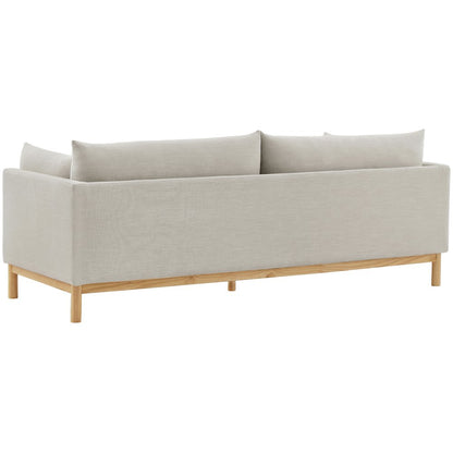 Langham Beige Linen Textured Fabric Sofa