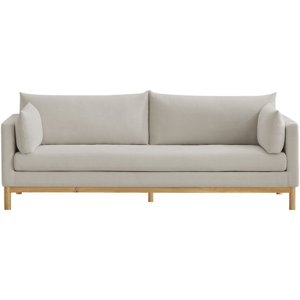 Langham Beige Linen Textured Fabric Sofa