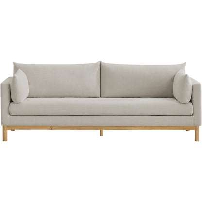 Langham Beige Linen Textured Fabric Sofa