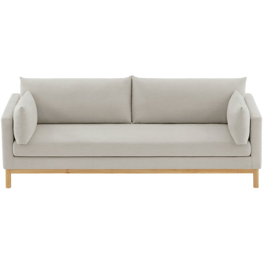 Langham Beige Linen Textured Fabric Sofa