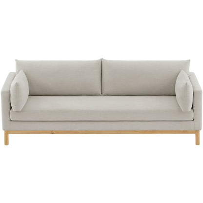 Langham Beige Linen Textured Fabric Sofa