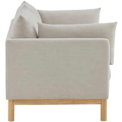 Langham Beige Linen Textured Fabric Sofa