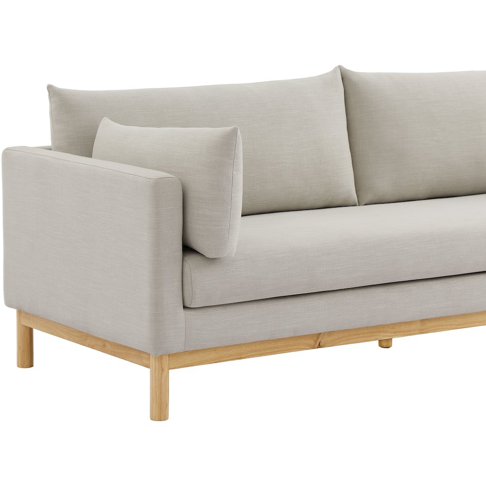 Langham Beige Linen Textured Fabric Sofa