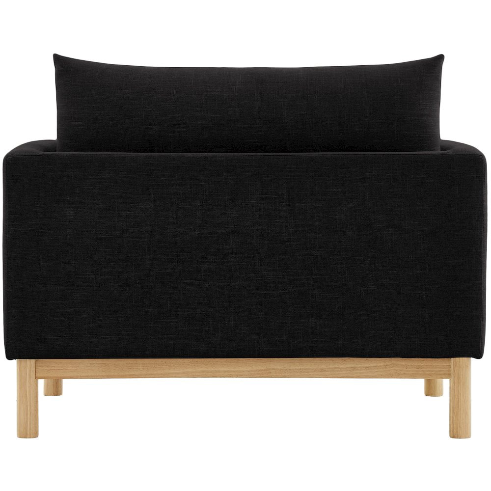 Langham Black Linen Textured Fabric Chair
