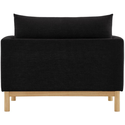 Langham Black Linen Textured Fabric Chair