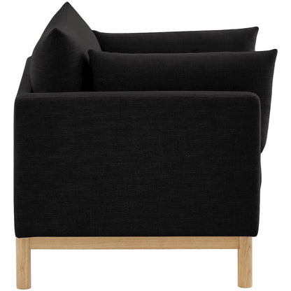 Langham Black Linen Textured Fabric Chair