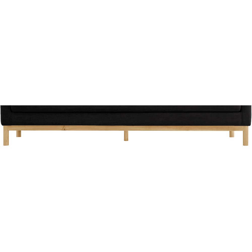 Langham Black Linen Textured Fabric Sofa