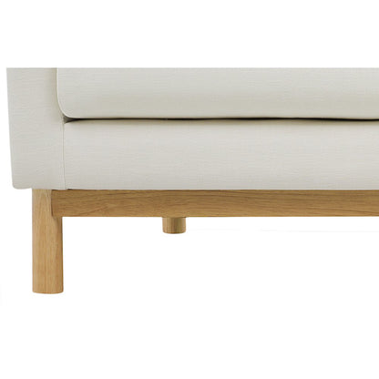Langham Cream Linen Textured Fabric Chair