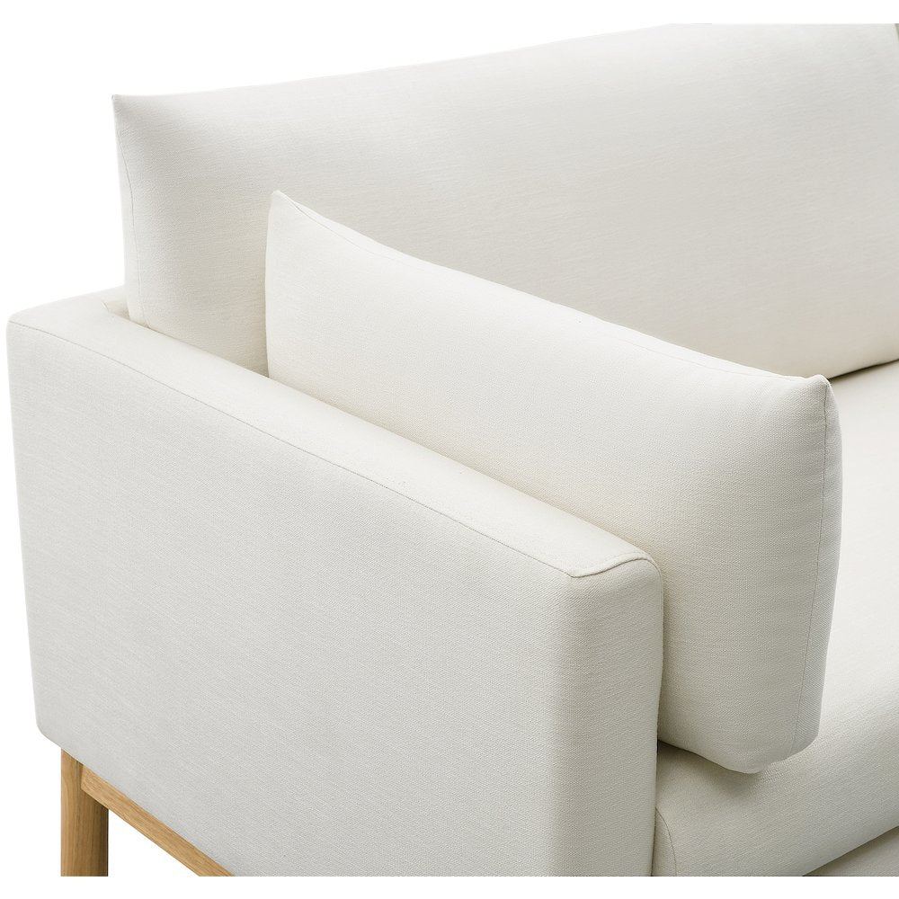 Langham Cream Linen Textured Fabric Chair