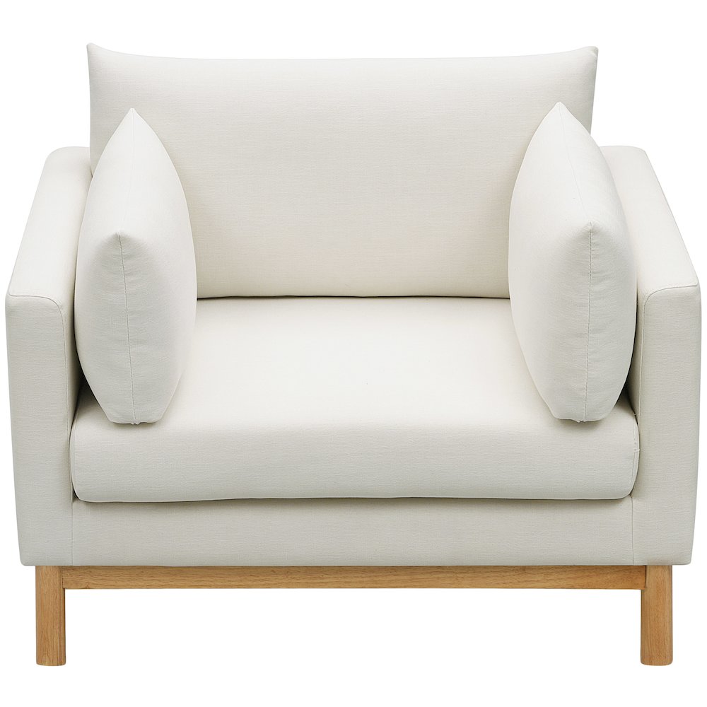 Langham Cream Linen Textured Fabric Chair