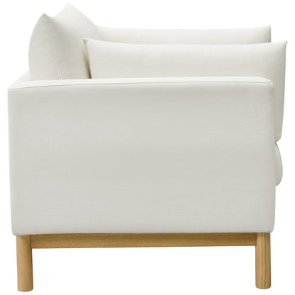 Langham Cream Linen Textured Fabric Chair