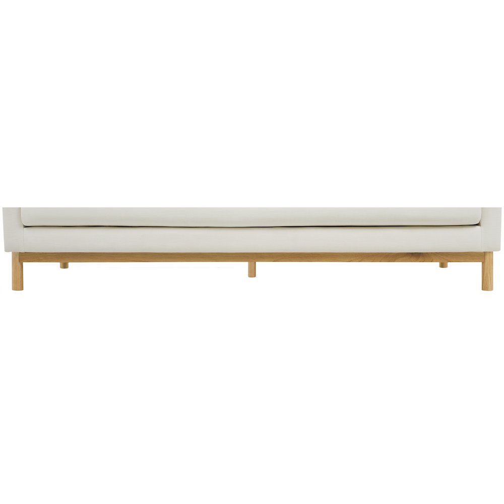 Langham Cream Linen Textured Fabric Loveseat