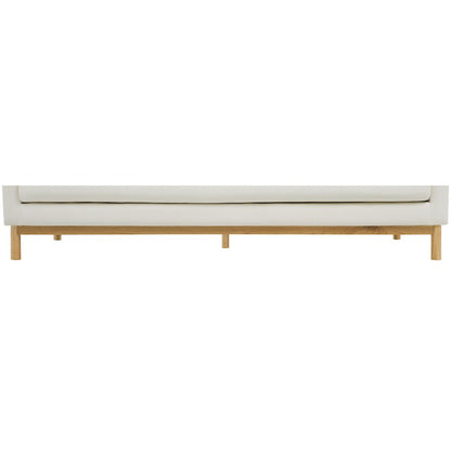 Langham Cream Linen Textured Fabric Loveseat