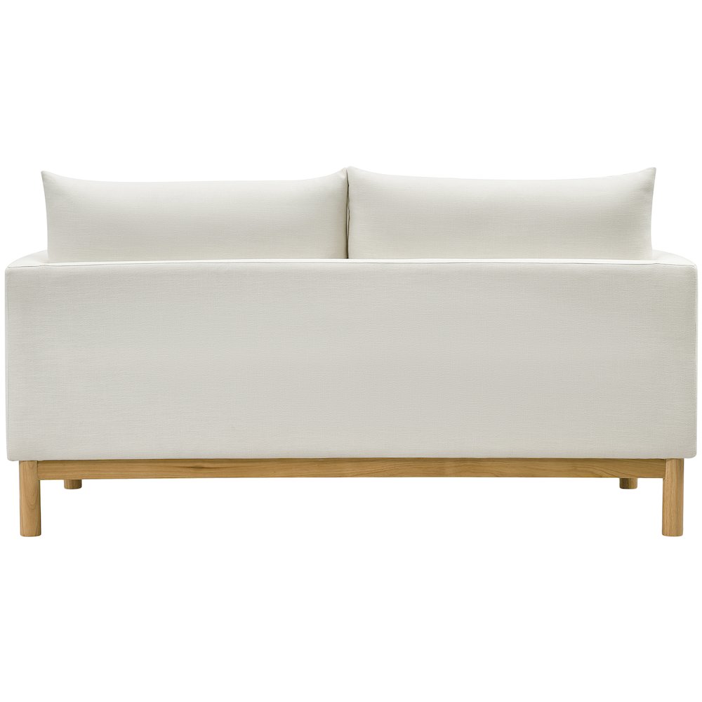 Langham Cream Linen Textured Fabric Loveseat
