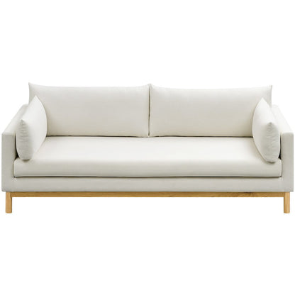 Langham Cream Linen Textured Fabric Sofa