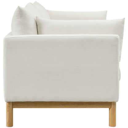 Langham Cream Linen Textured Fabric Sofa