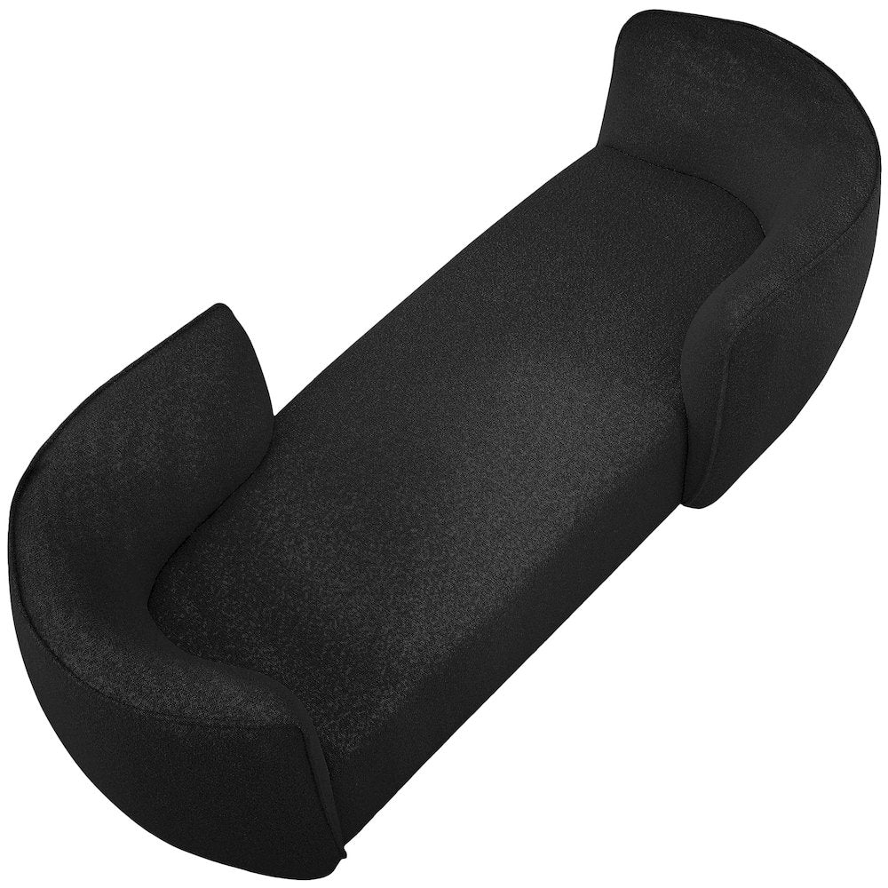 Hilton Black Fabric Chaise