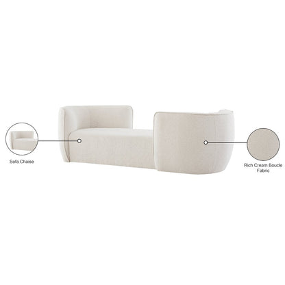 Hilton Cream Fabric Chaise