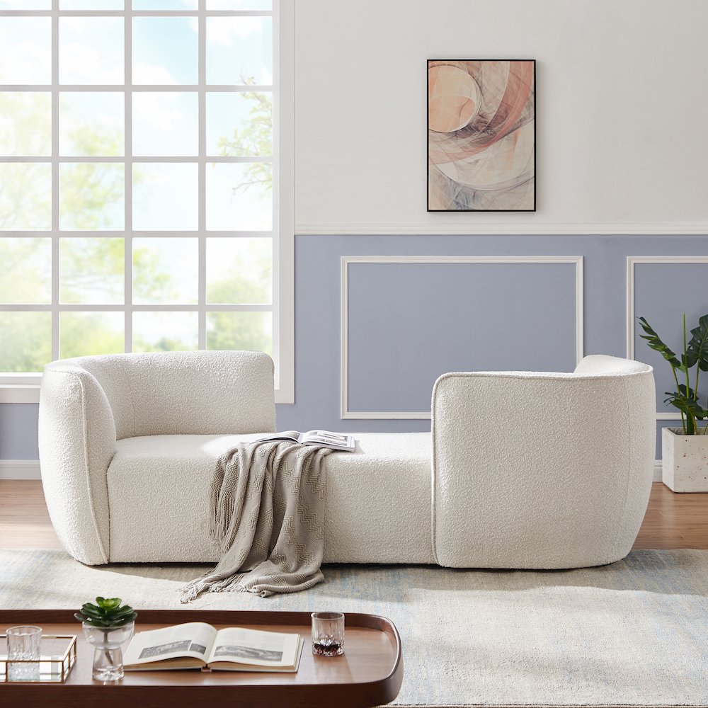 Hilton Cream Fabric Chaise