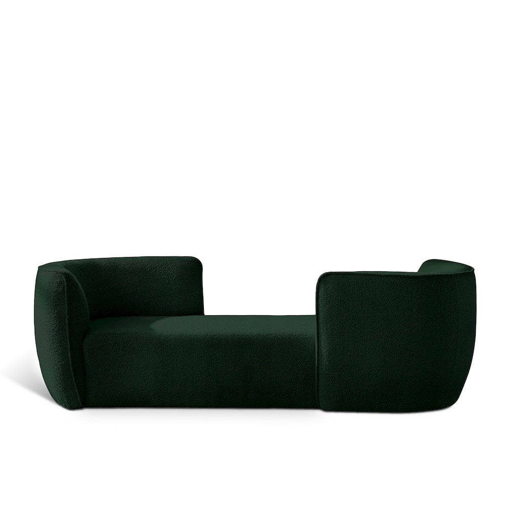 Hilton Green Fabric Chaise