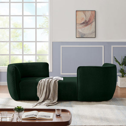 Hilton Green Fabric Chaise