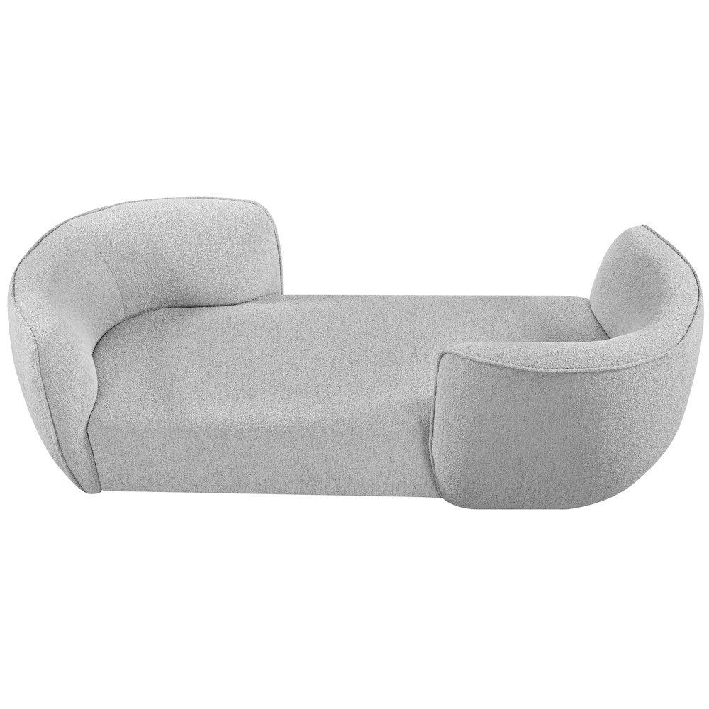 Hilton Grey Fabric Chaise