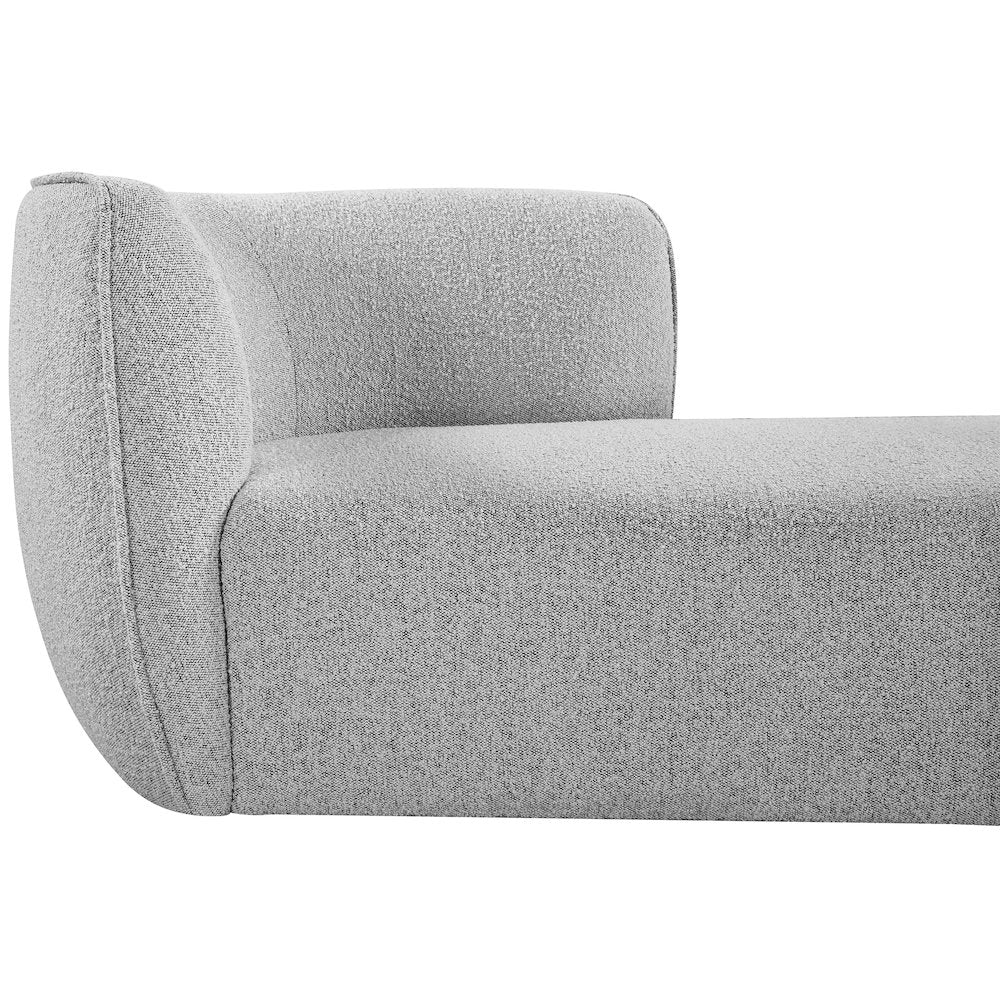 Hilton Grey Fabric Chaise