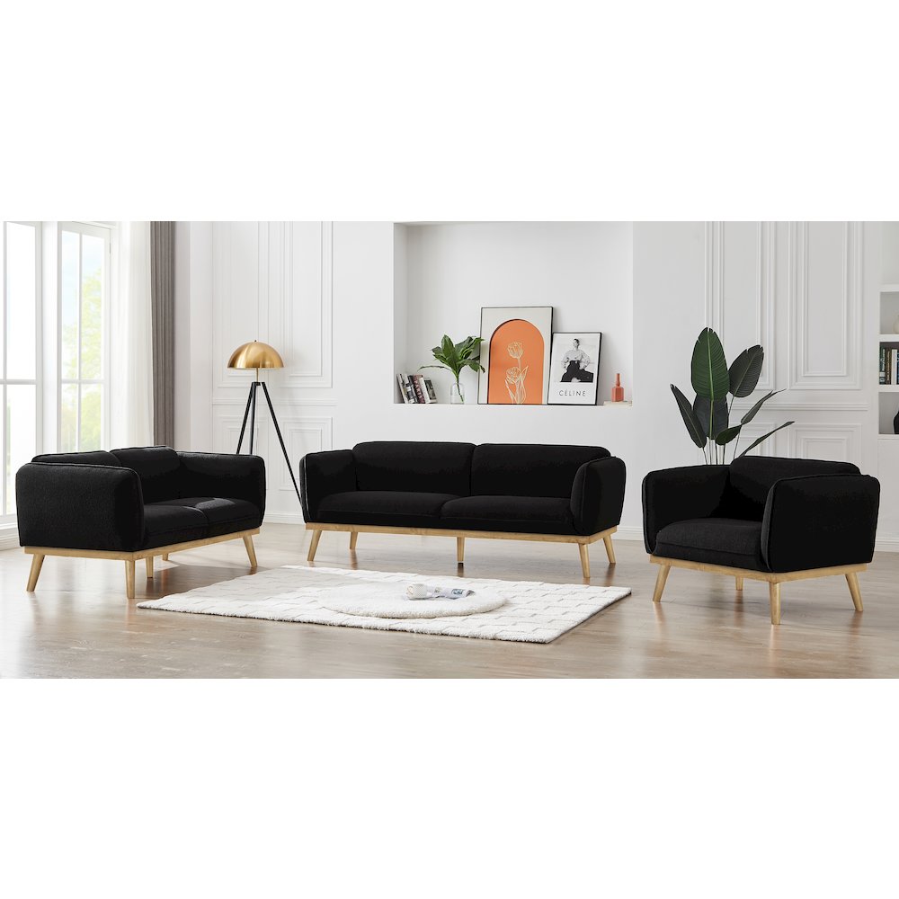 Nolita Black Boucle Fabric Chair