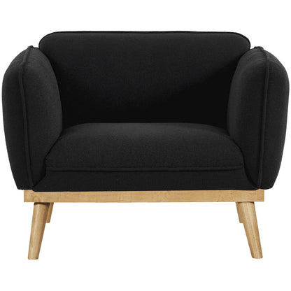 Nolita Black Boucle Fabric Chair