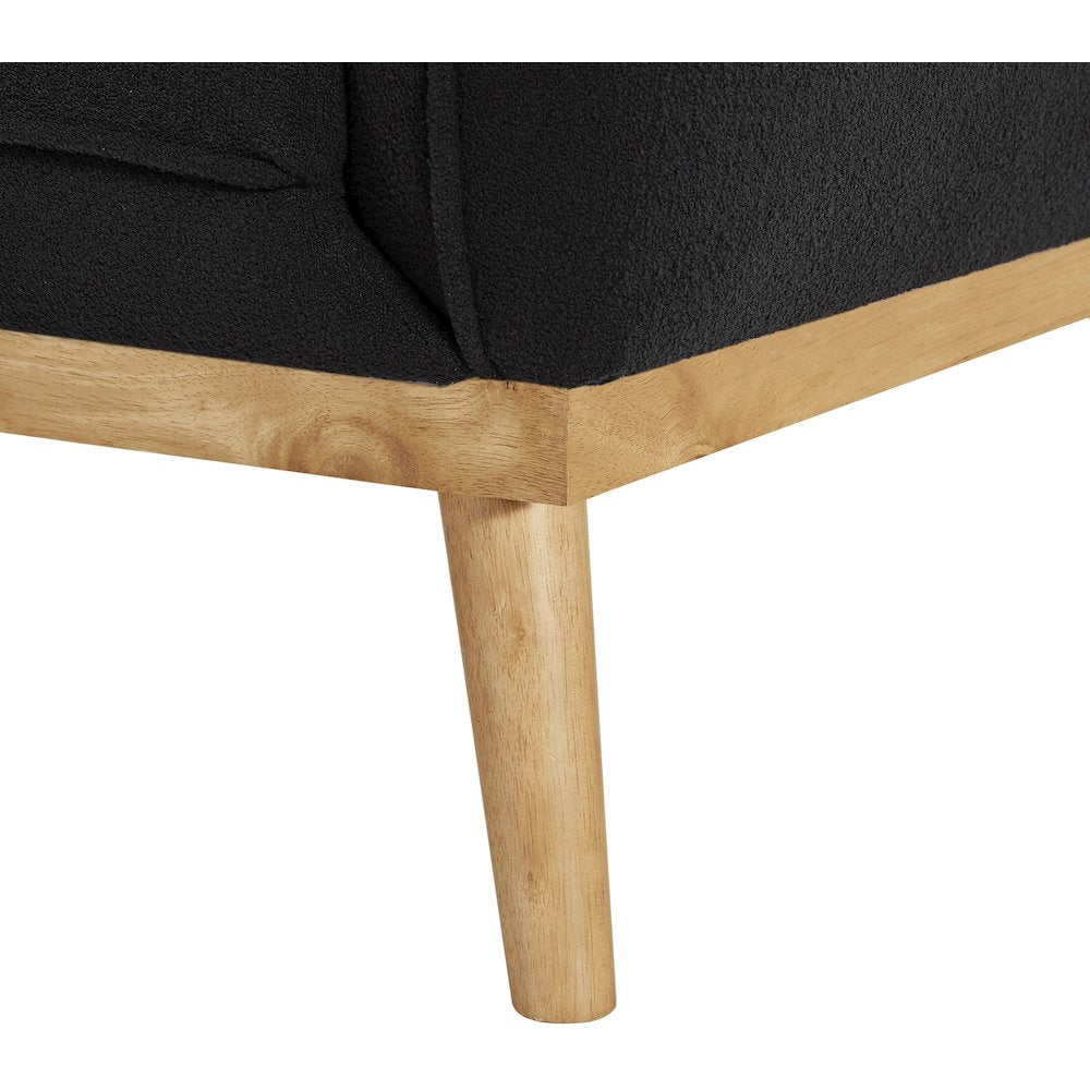 Nolita Black Boucle Fabric Loveseat