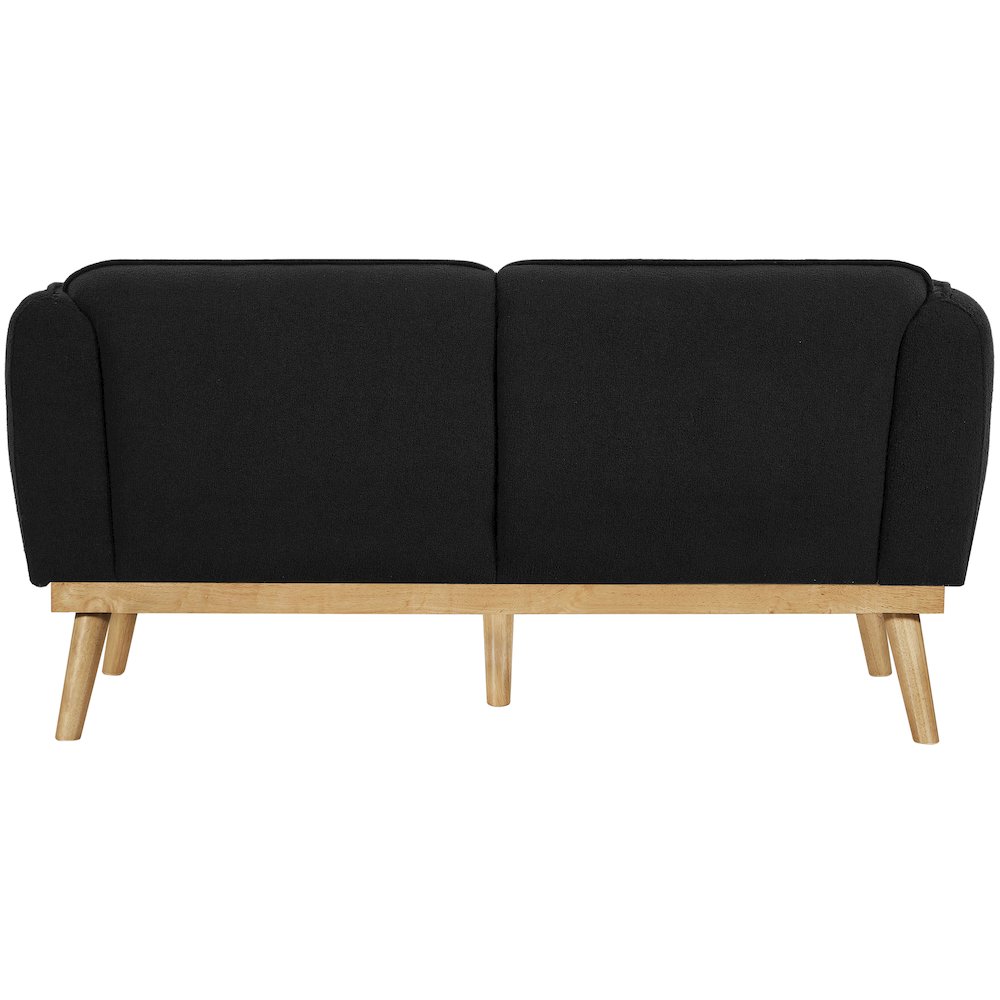 Nolita Black Boucle Fabric Loveseat