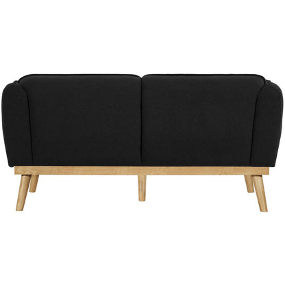Nolita Black Boucle Fabric Loveseat