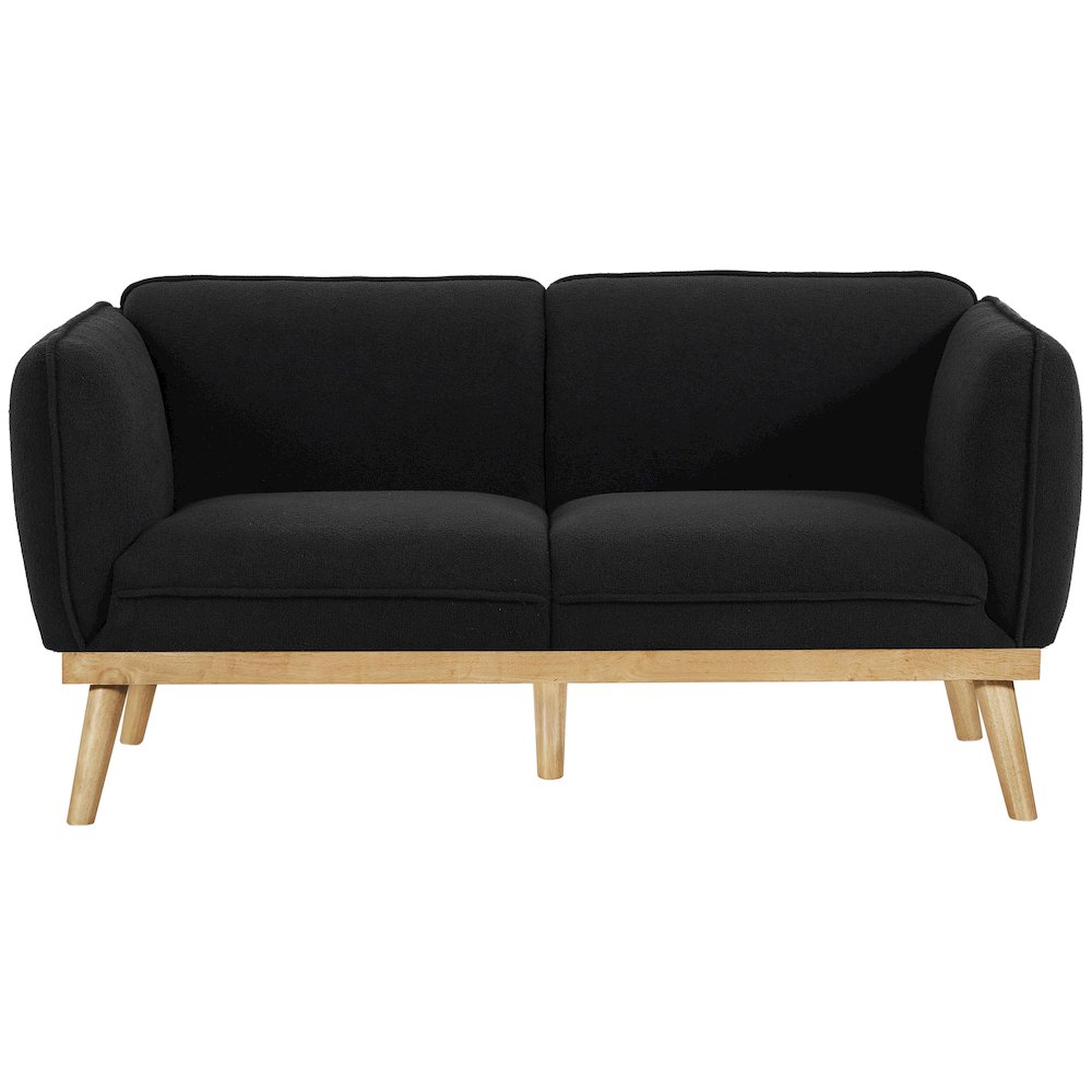 Nolita Black Boucle Fabric Loveseat