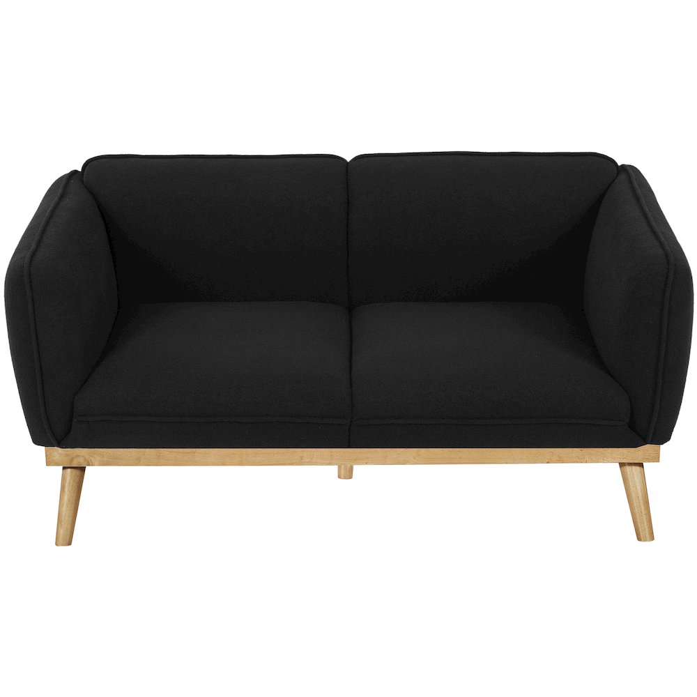 Nolita Black Boucle Fabric Loveseat