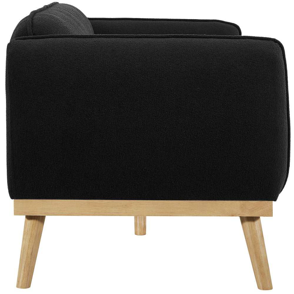 Nolita Black Boucle Fabric Loveseat