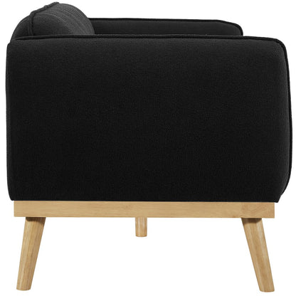 Nolita Black Boucle Fabric Loveseat