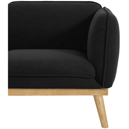 Nolita Black Boucle Fabric Loveseat
