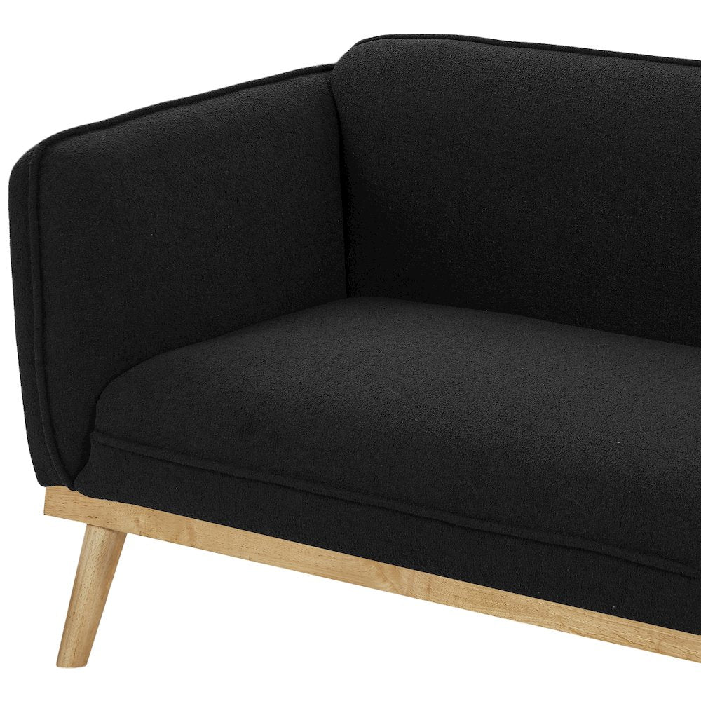 Nolita Black Boucle Fabric Loveseat