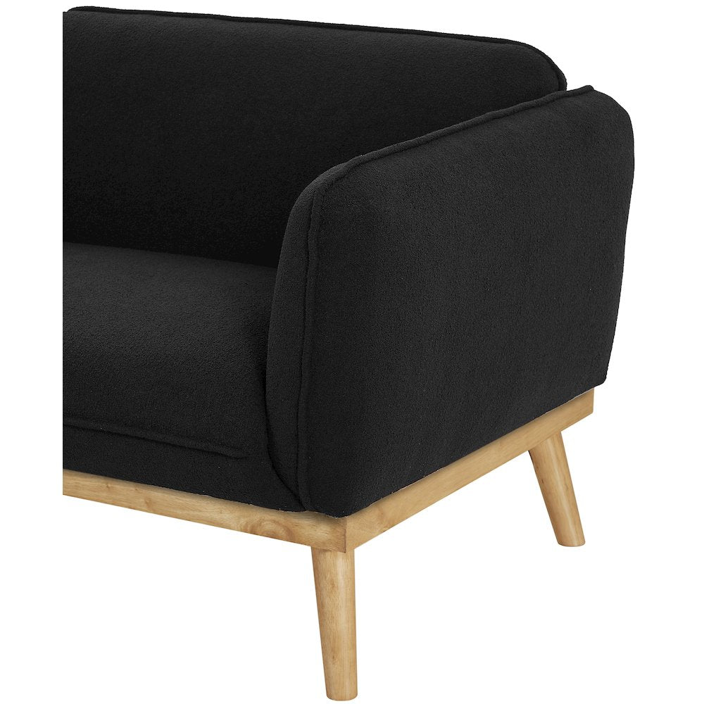 Nolita Black Boucle Fabric Sofa