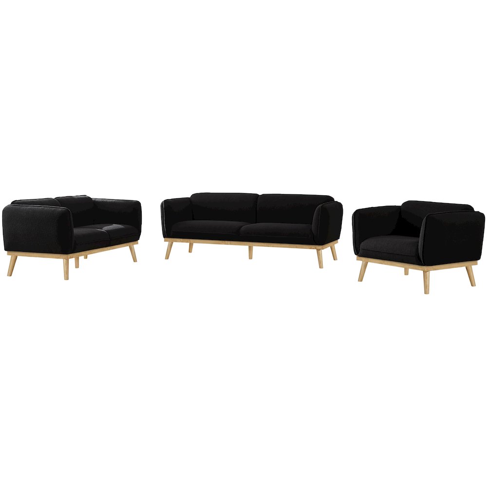 Nolita Black Boucle Fabric Sofa