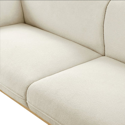 Nolita Cream Boucle Fabric Loveseat