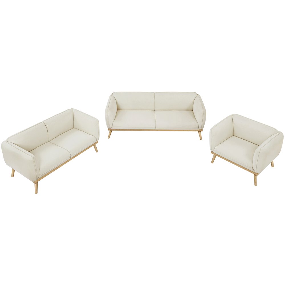 Nolita Cream Boucle Fabric Loveseat