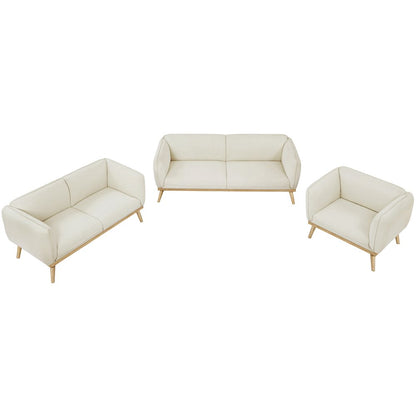 Nolita Cream Boucle Fabric Loveseat