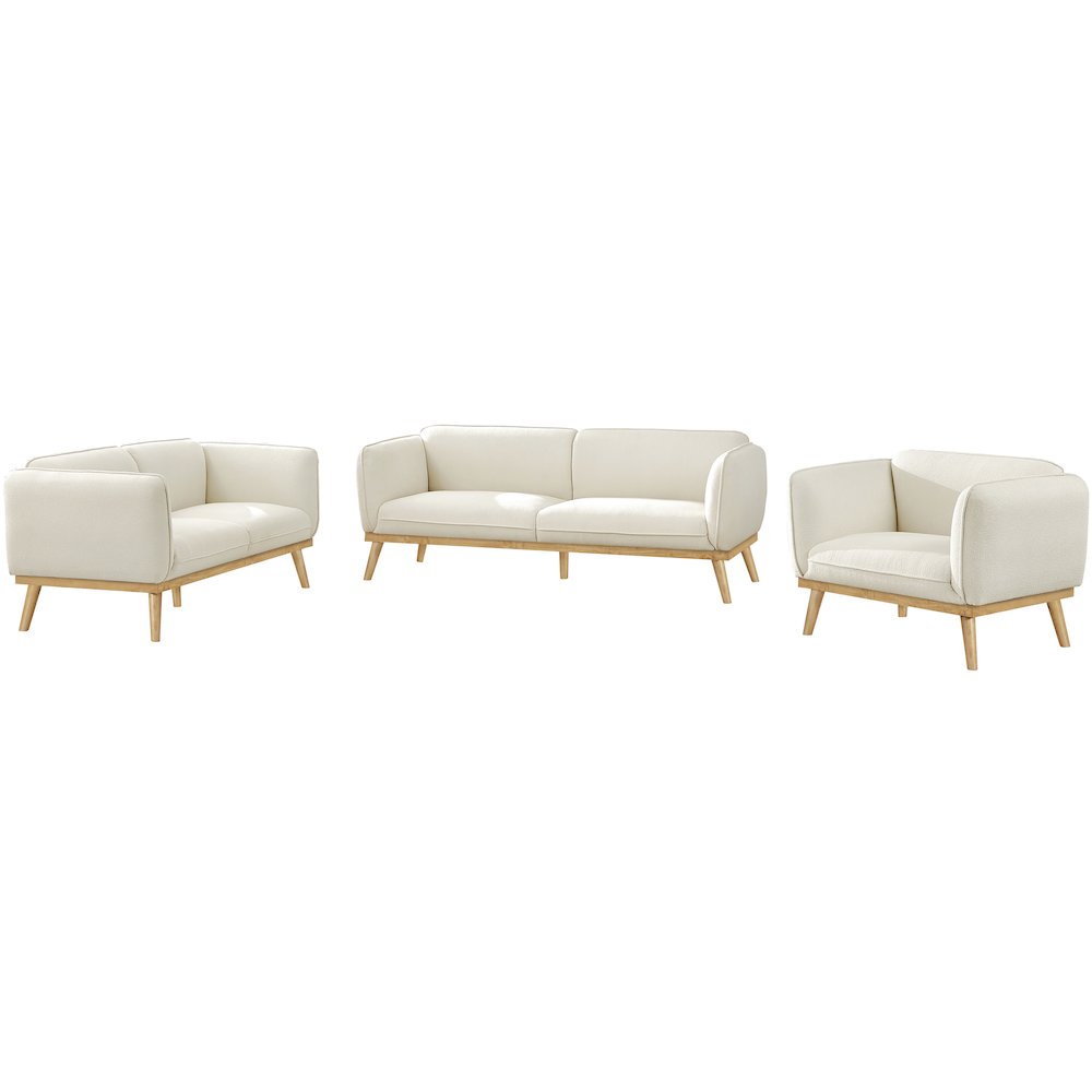 Nolita Cream Boucle Fabric Loveseat