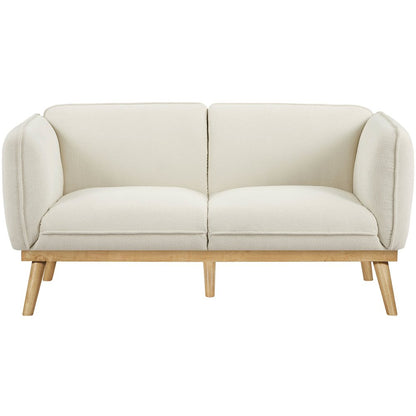Nolita Cream Boucle Fabric Loveseat