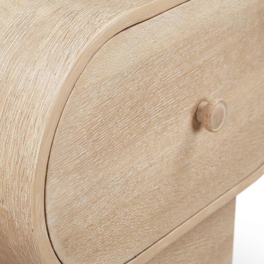 Wooden Night Stand with Finish, Art Deco Style for Bedroom