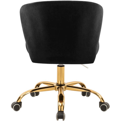 Finley Black Velvet Office Chair