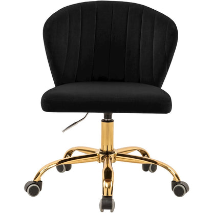 Finley Black Velvet Office Chair