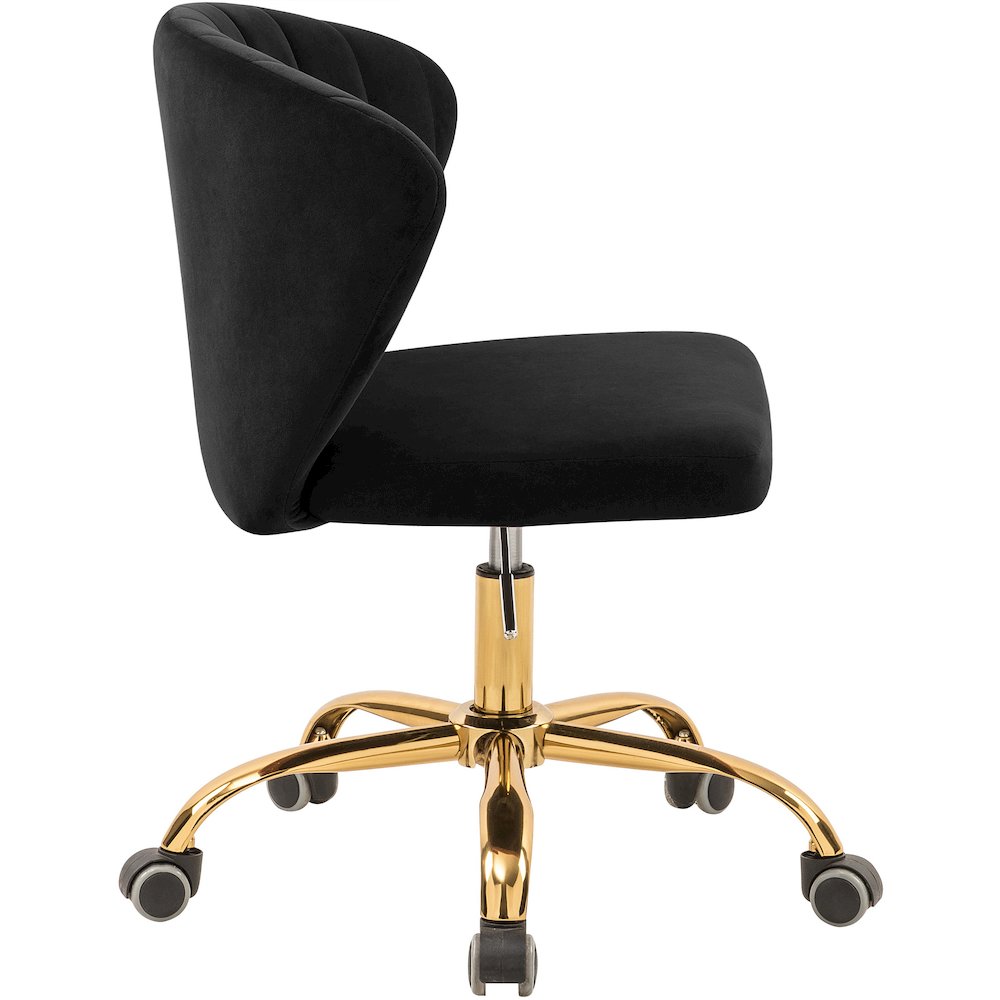 Finley Black Velvet Office Chair